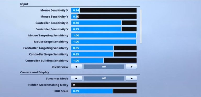 Fortnite Y And X Sensitivity